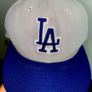 LA gray and Blue fitted Hat